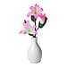Fiber Optic LED Flower with Cloth Petals Light-Up Decorative Display - Pink Lily