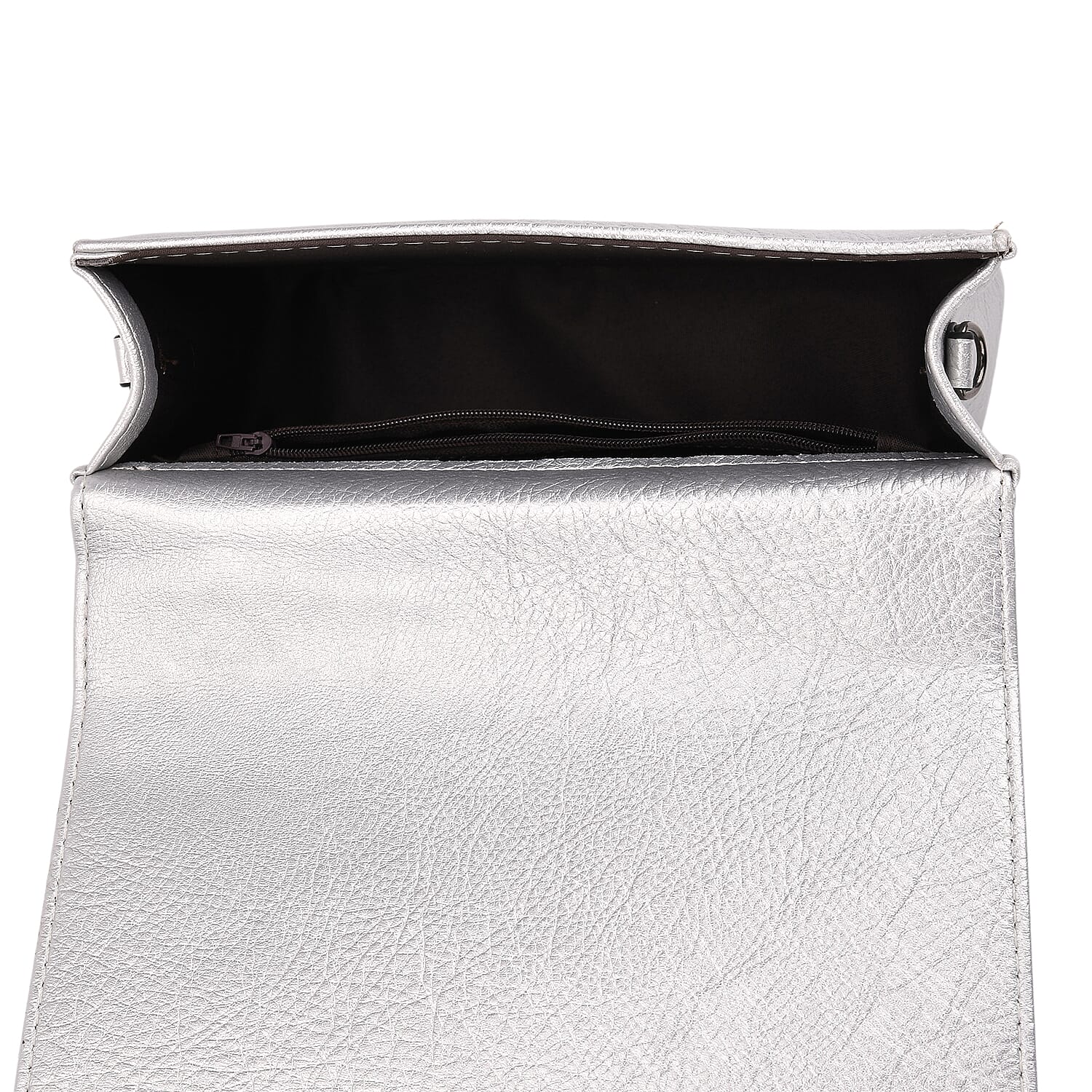 Set of 2- Sling Crossbody Bag with Card Holder - Silver