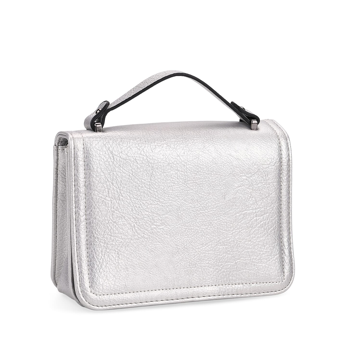 Set of 2- Sling Crossbody Bag with Card Holder - Silver