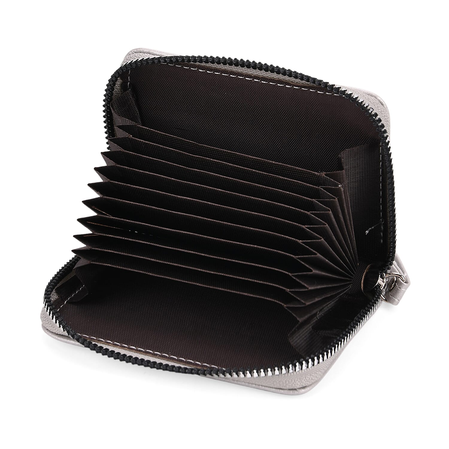 Set of 2- Sling Crossbody Bag with Card Holder - Silver