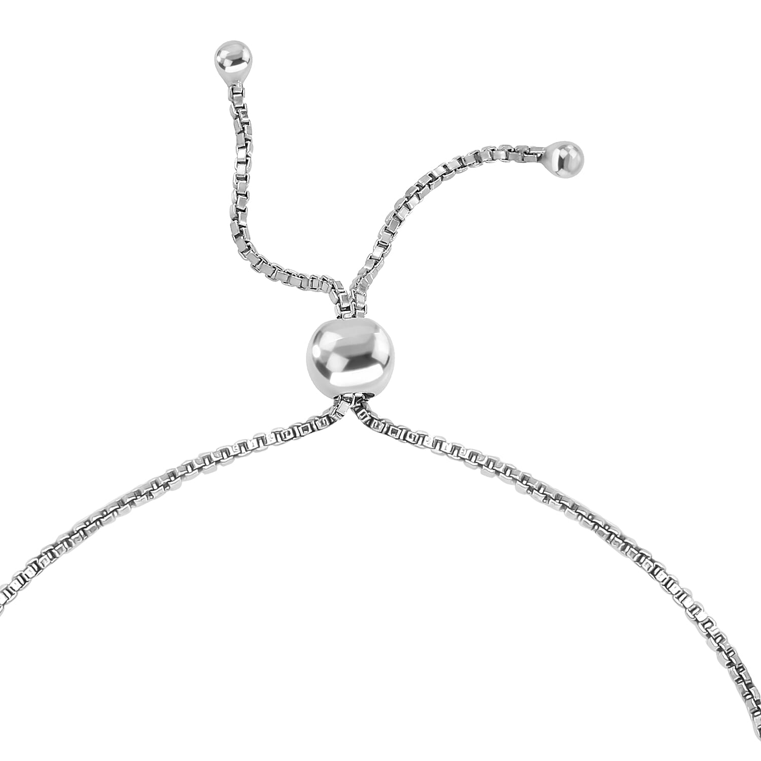 Created Tahitian Pearl Adjustable Bracelet (Size - 10.5) in Rhodium Overlay Sterling Silver 26.00 Ct.