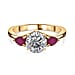 Trilogy Ring in 18K Vermeil Yellow Gold Plated Sterling Silver