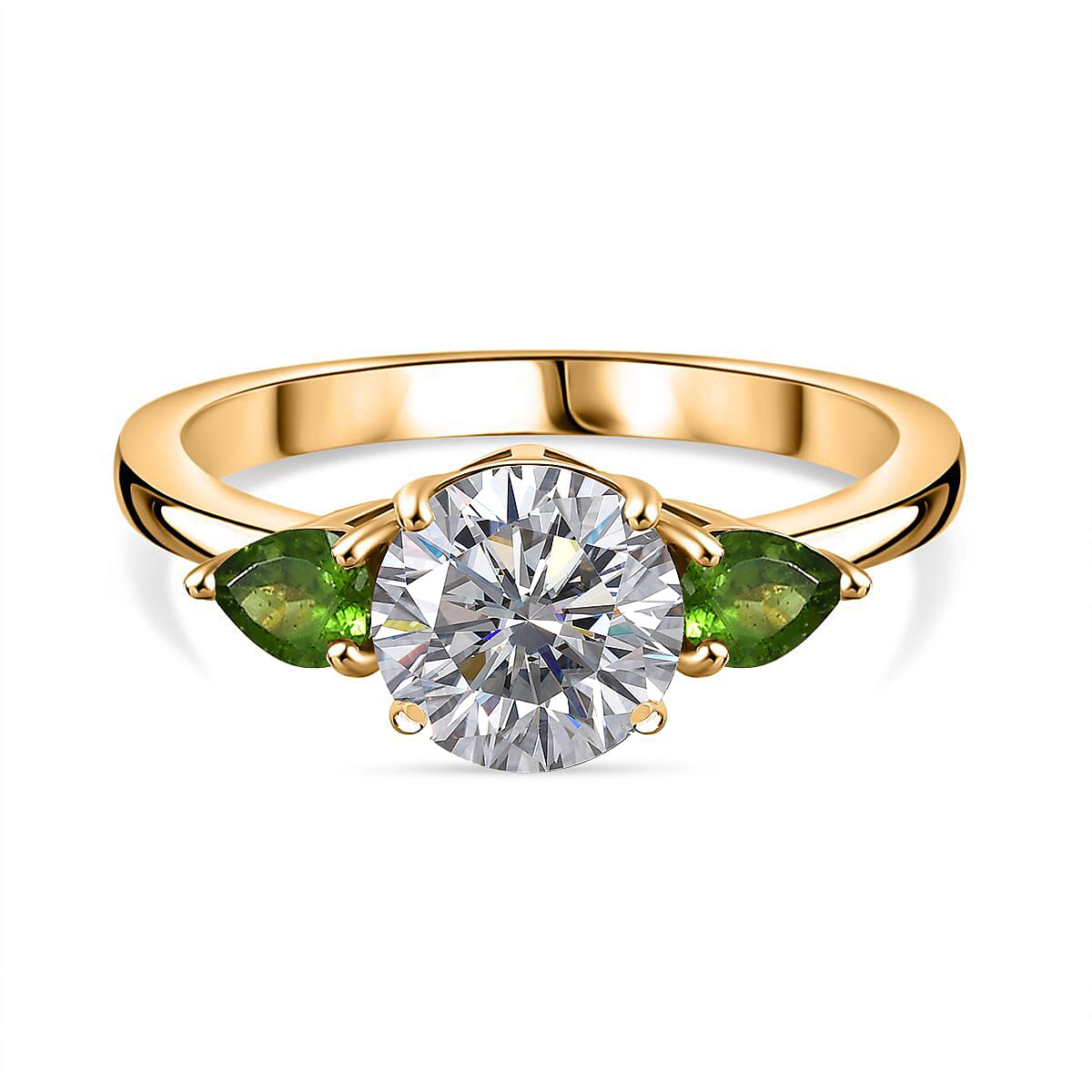 Trilogy Ring in 18K Vermeil Yellow Gold Plated Sterling Silver