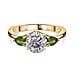 Trilogy Ring in 18K Vermeil Yellow Gold Plated Sterling Silver