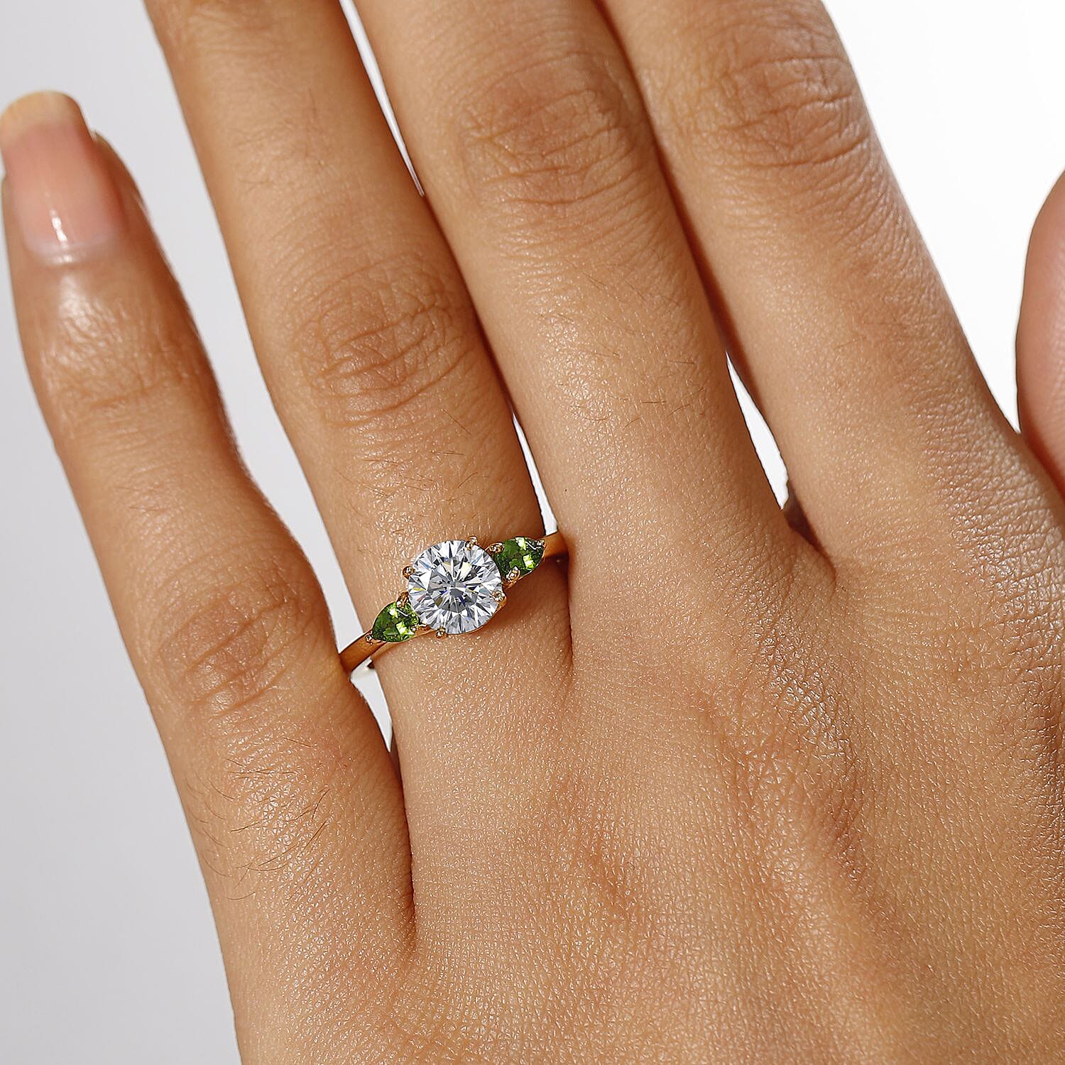 Trilogy Ring in 18K Vermeil Yellow Gold Plated Sterling Silver