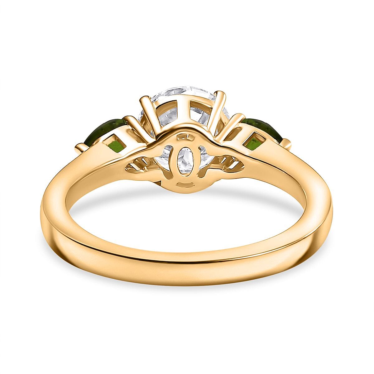 Trilogy Ring in 18K Vermeil Yellow Gold Plated Sterling Silver