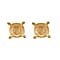 Luxuriant Diamond - Solitaire Stud Push Post Earring with Push Back in 18K Vermeil Yellow Gold Plated Sterling Silver