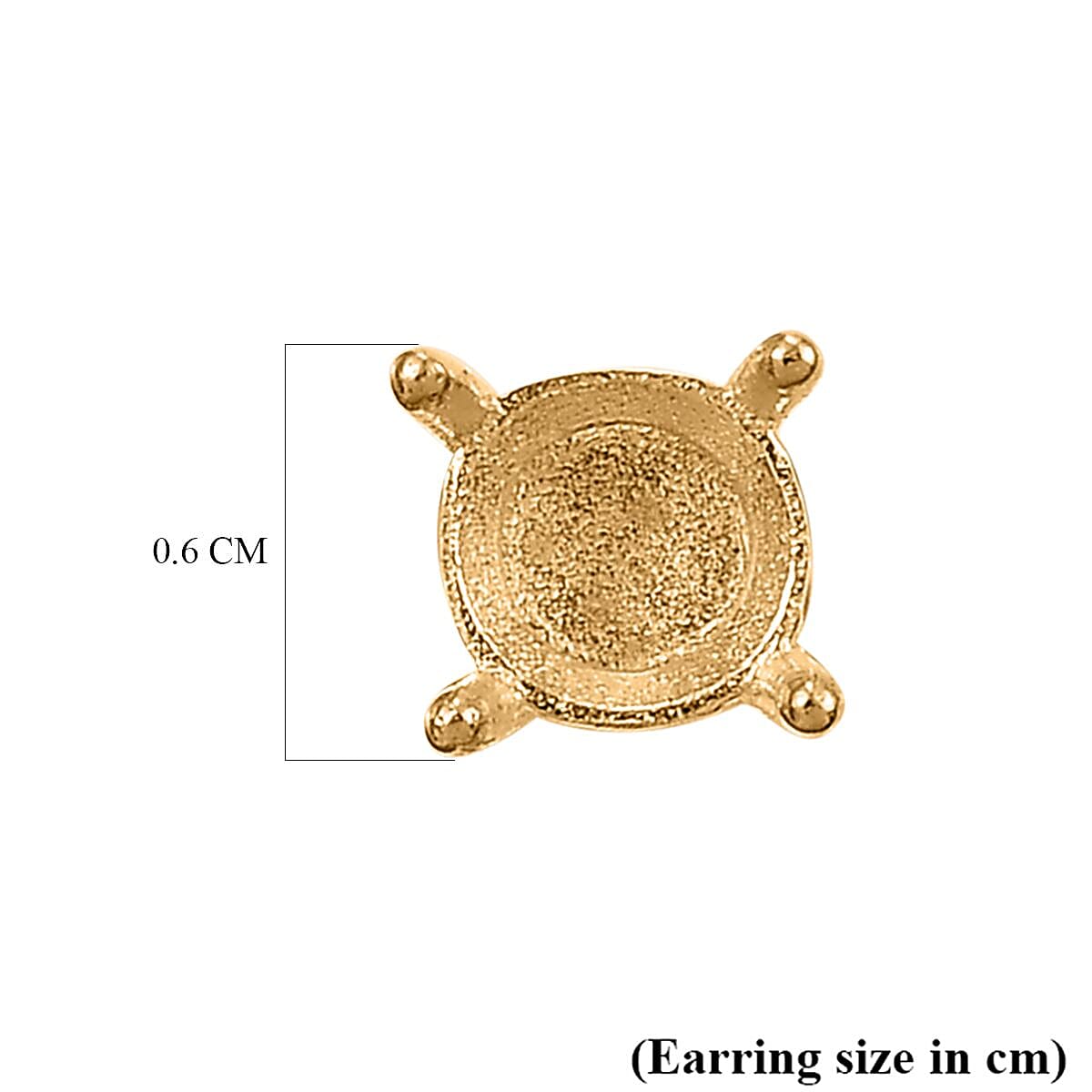 Solitaire Stud Push Post Earring with Push Back in Sterling Silver