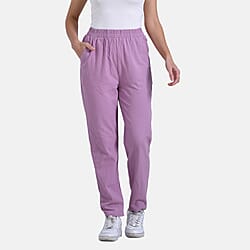 La Marey 100% Cotton Relaxed Fit Capri Trousers (Size - S) - Beige