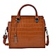 Closeout Deal Genuine Leather Croc-Embossed Crossbody Bag - Dark Green