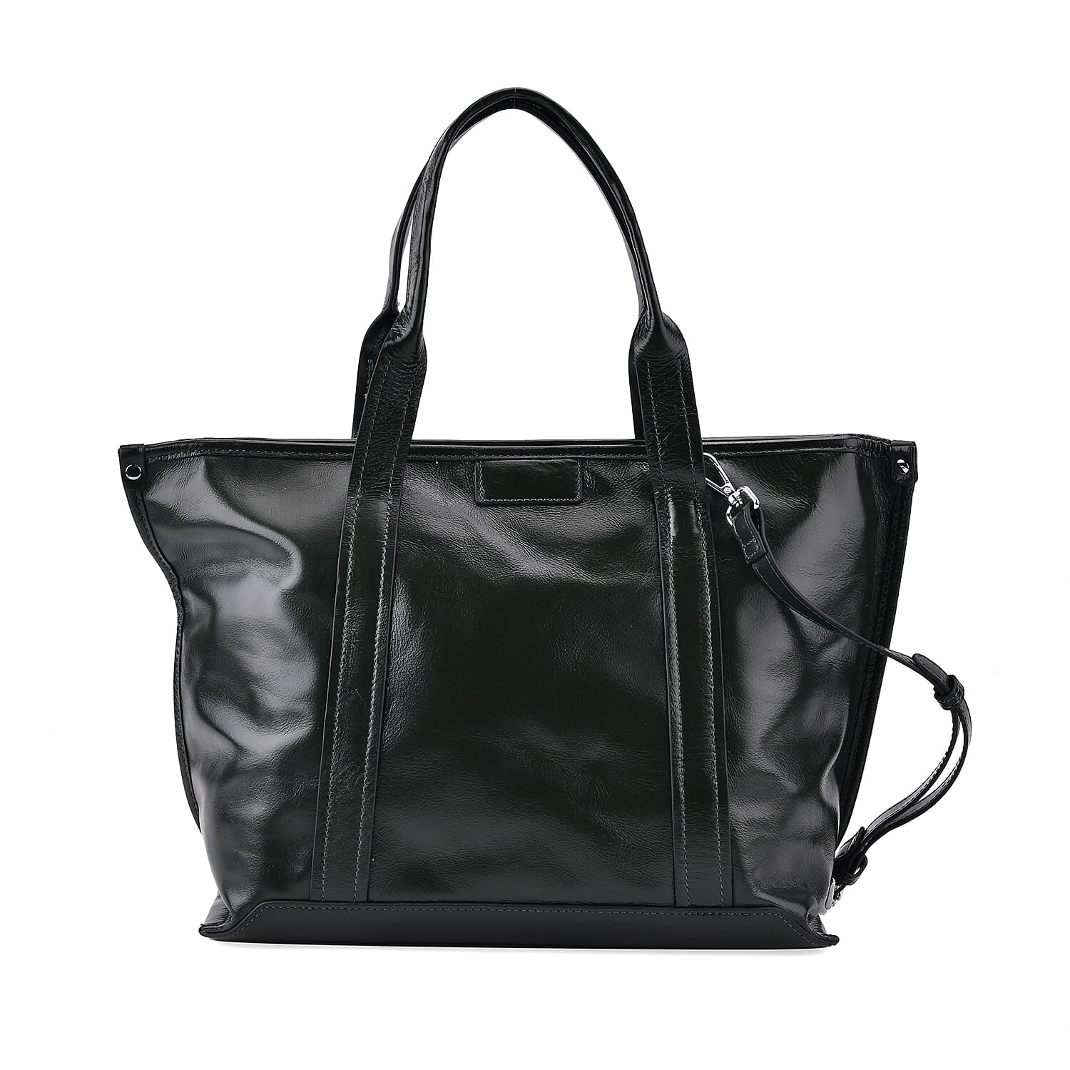 Closeout Deal Genuine Leather Tote Bag with Detachable Shoulder Strap - Dark Green Closeout Deal Genuine Leather Tote Bag with Detachable Shoulder Strap - Dark Green