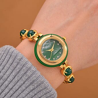 https://tjcuk.sirv.com/Products/80/3/8031829/Green-Color-Resin-Green-Jade-Austrian-White-Crystal-Watch-Pure-Yellow-_8031829_1.jpg?w=342&h=342