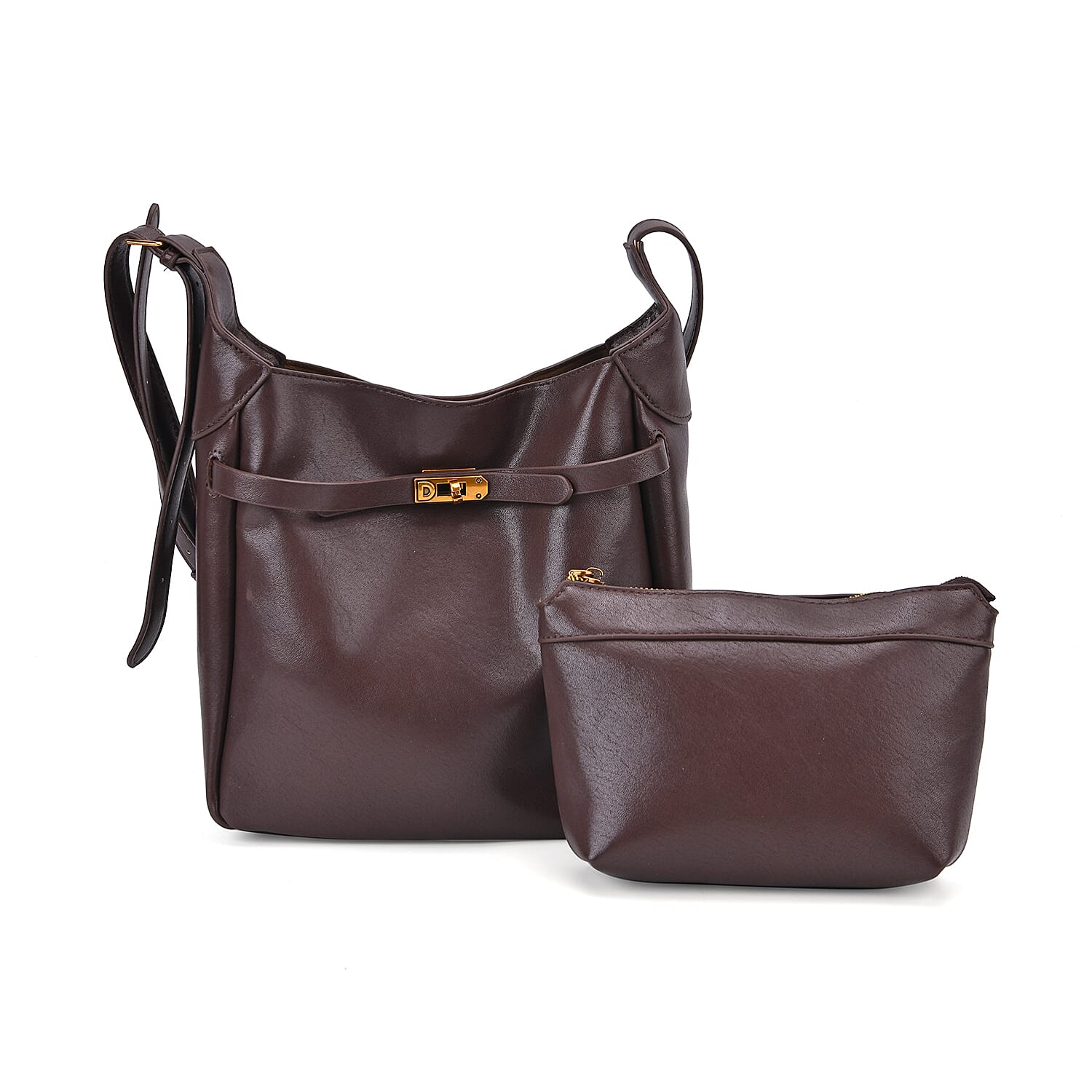 Leatherette-Crossbody-Bag-with-Detachable-Small-Zipper-Bag-Brown