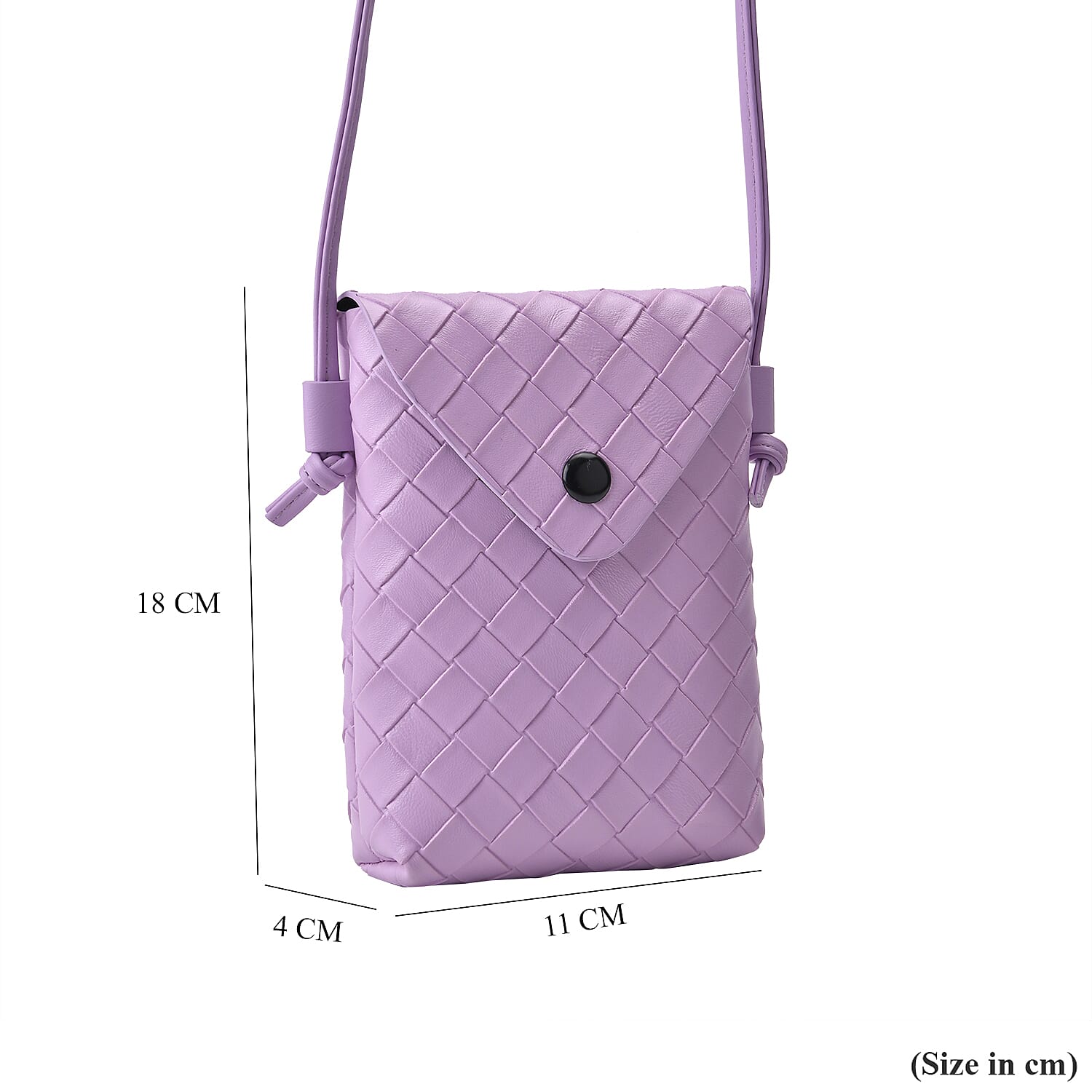 Woven Crossbody Bag - Purple
