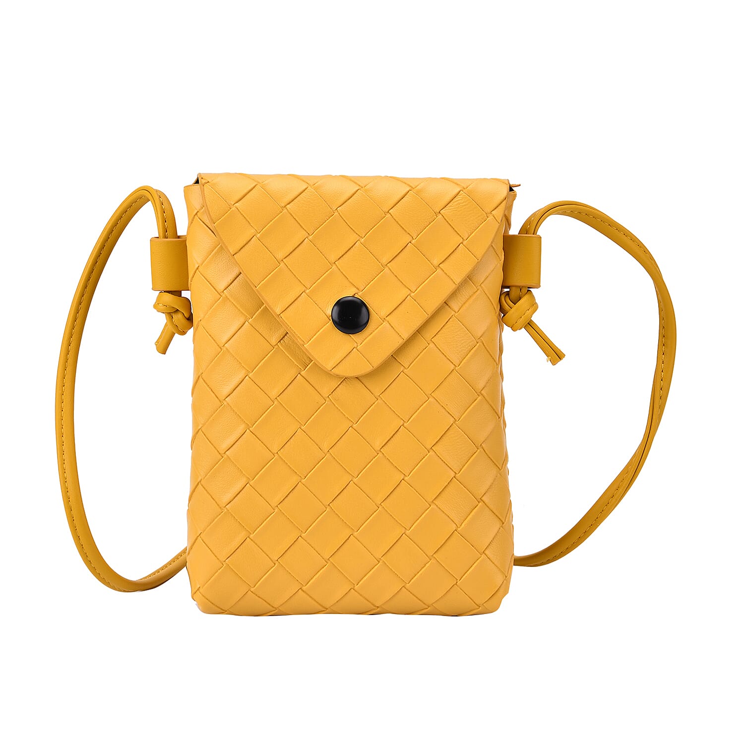 Woven Crossbody Bag - Yellow Woven Crossbody Bag - Yellow