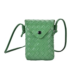 Woven Crossbody Bag - Silver