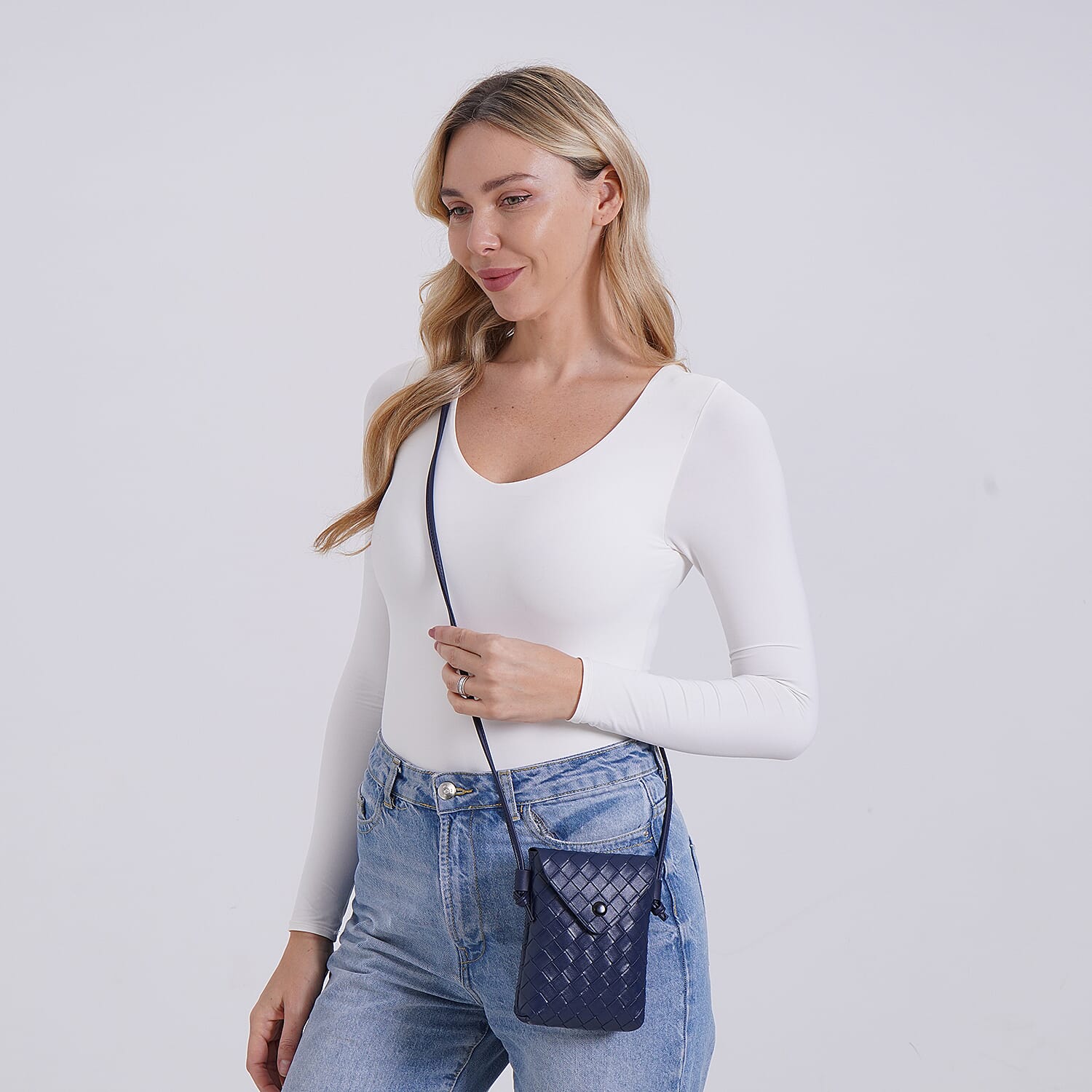 Woven Crossbody Bag - Navy Woven Crossbody Bag - Navy