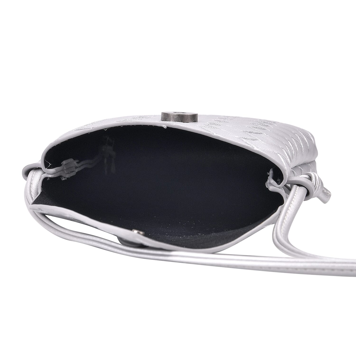 Woven Crossbody Bag - Silver Woven Crossbody Bag - Silver
