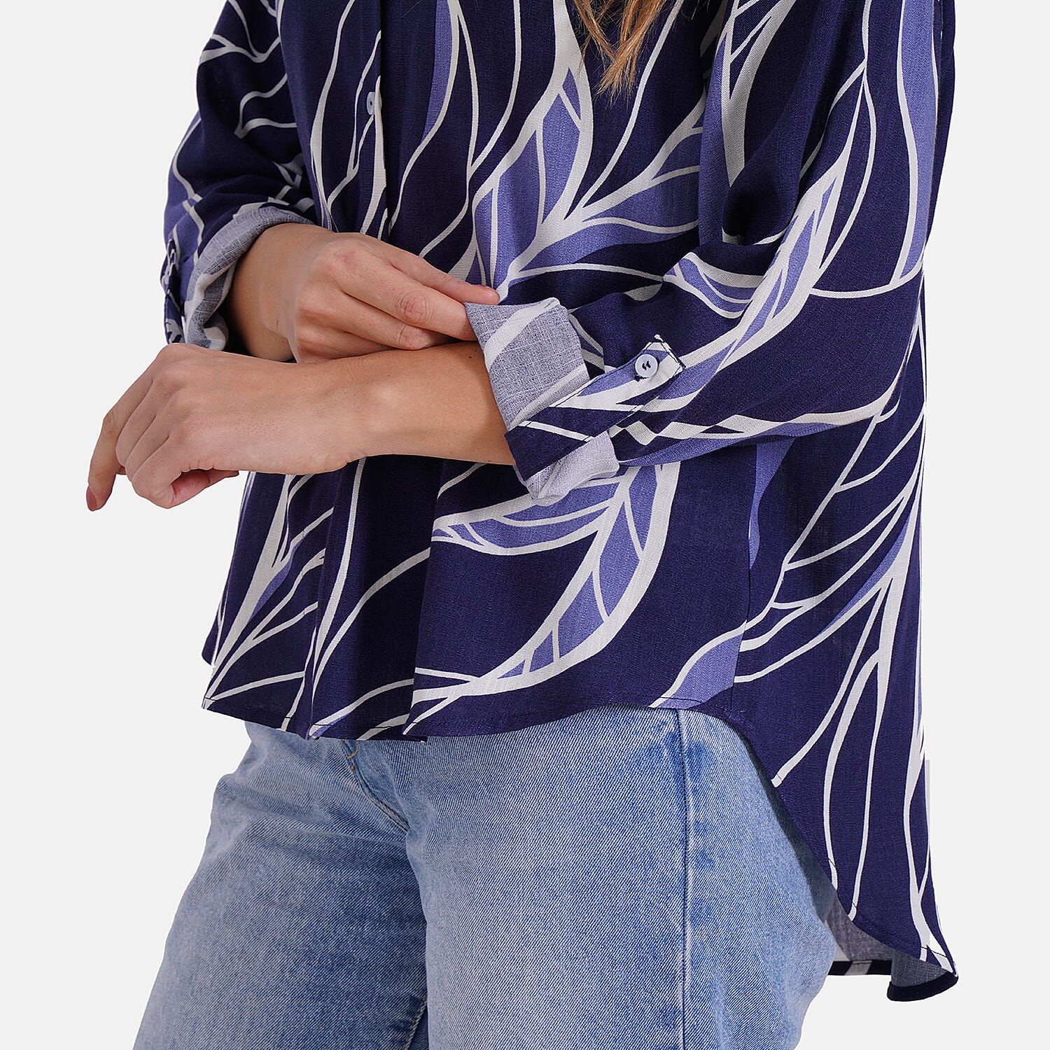 Tamsy Printed Long Sleeve Button-Down Shirt Tamsy Printed Long Sleeve Button-Down Shirt
