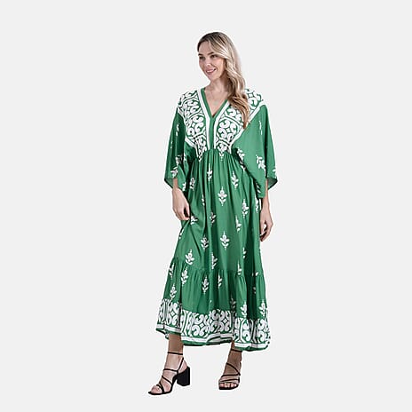 & Maisi Printed Maxi (Size - One Size) - Green & Green