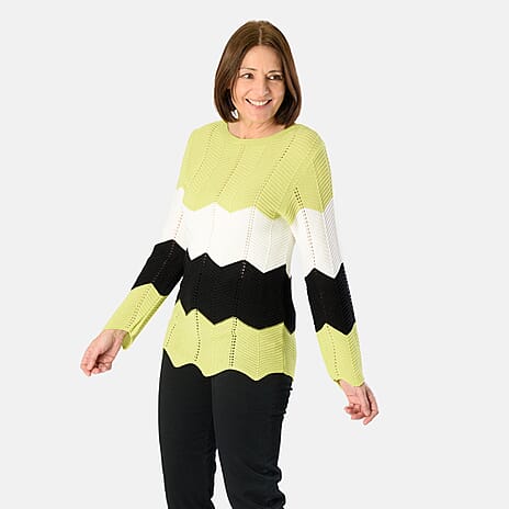 Sugar Crisp Acrylic Jumper (Size - Medium) - Lime