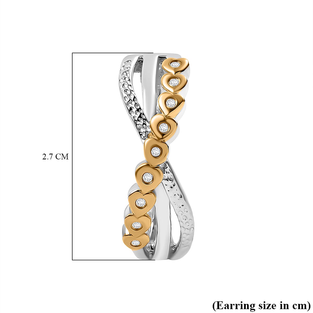 GP Lab Grown Diamond (SI-G-H) & Blue Sapphire Hoop Earrings in 18K Vermeil Yellow Gold Plated & Rhodium Overlay Sterling Silver, Silver Wt. 9.50 Gms. GP Lab Grown Diamond (SI-G-H) & Blue Sapphire Hoop Earrings in 18K Vermeil Yellow Gold Plated & Rhodium Overlay Sterling Silver, Silver Wt. 9.50 Gms.
