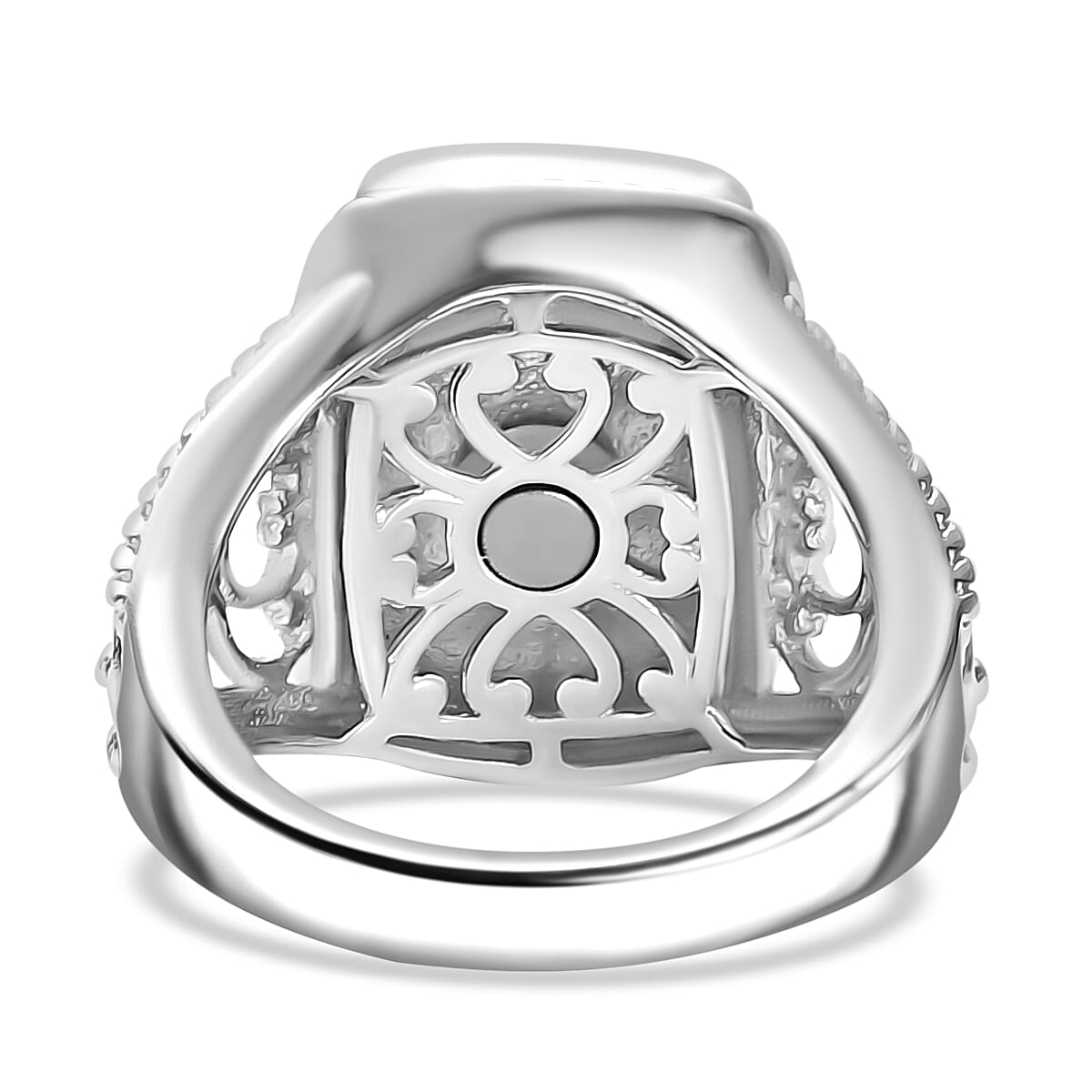 Fire Opal Matrix Solitaire Ring 8.00 Ct.