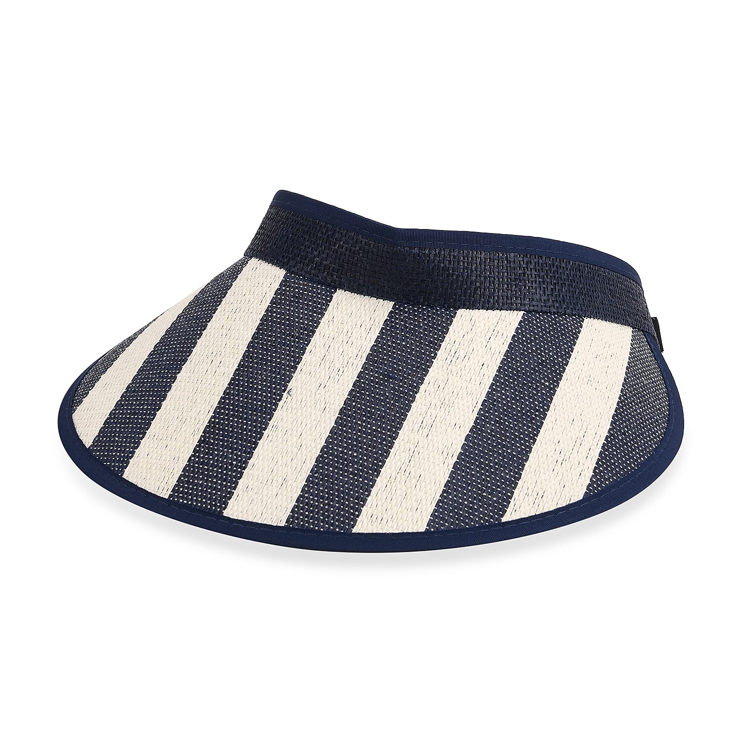 Two-Piece Set - Beach Ready Nautical Style Striped Tote Bag and Hallow Top Sun Hat - Blue Stripe Two-Piece Set - Beach Ready Nautical Style Striped Tote Bag and Hallow Top Sun Hat - Blue Stripe
