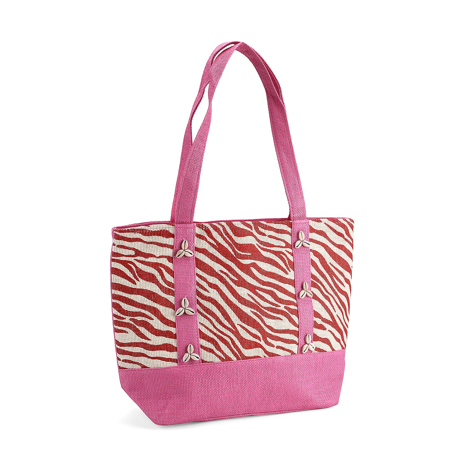 Fashionable Zebra Print Tote Bag - Pink Fashionable Zebra Print Tote Bag - Pink