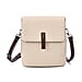 Stylish Two-Tone Genuine Leather Rectangular Flap Crossbody with Brown Adjustable Strap - Pistachio