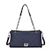 Elegant Genuine Leather Quilted Chevron Pattern Shoulder Bag with Chain Strap - Green
