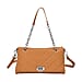 Elegant Genuine Leather Quilted Chevron Pattern Shoulder Bag with Chain Strap - Green