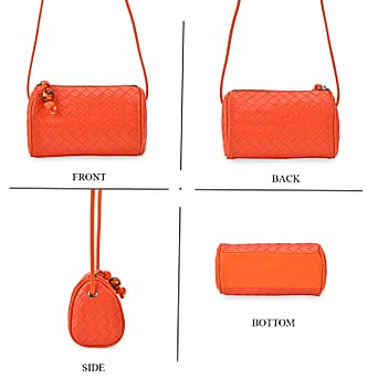 https://tjcuk.sirv.com/Products/80/3/8033644/Set-of-2-Woven-Pattern-Leatherette-Crossbody-Bags-Green-Orange_8033644_3.jpg?w=342&h=342