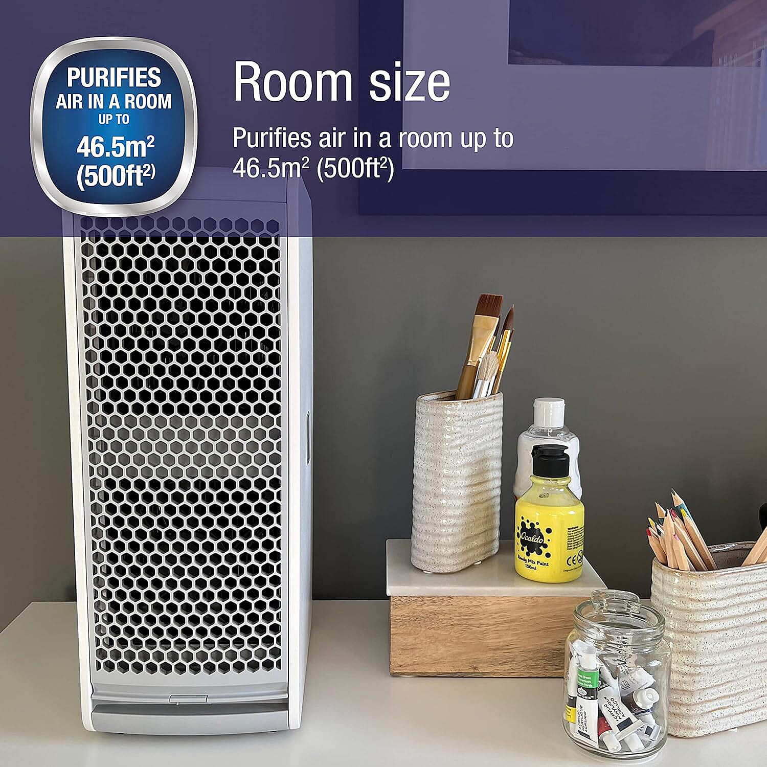 Air Purifier (Size 22x39 cm) - White