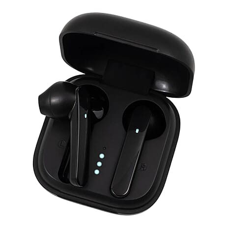 Harry Lime Fashion Smart Watch in Black Featuring Black True Wireless Earbuds in Charging Case