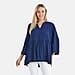 Tamsy Spring V-Neck Loose Fit Top with Crochet Trim