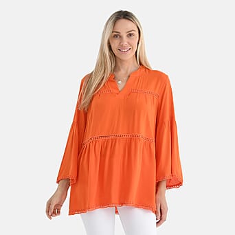 https://tjcuk.sirv.com/Products/80/3/8034382/Tamsy-Spring-V-Neck-Loose-Fit-Top-with-Crochet-Trim-One-Size-Orange_8034382.jpg?w=342&h=342