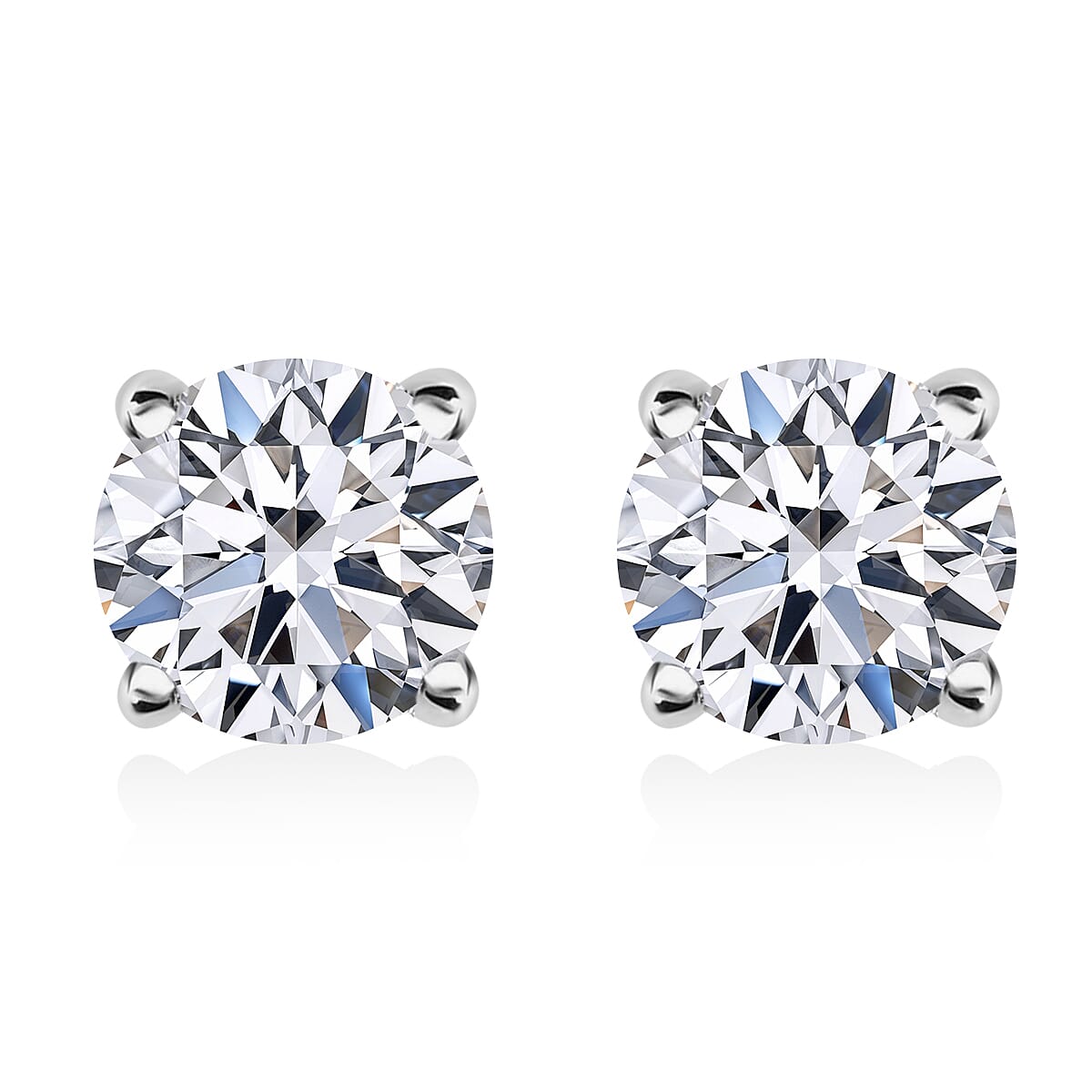 Personal Shopper Order - 950 Platinum IGI Certified I1 White Diamond Earring with Screw Back 1.00 Ct.