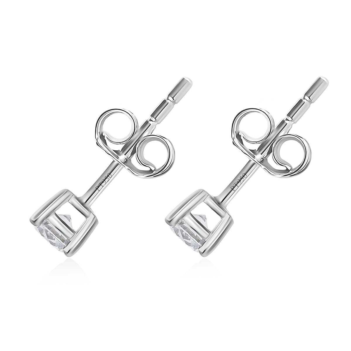Personal Shopper Order - 950 Platinum IGI Certified I1 White Diamond Earring with Screw Back 1.00 Ct.