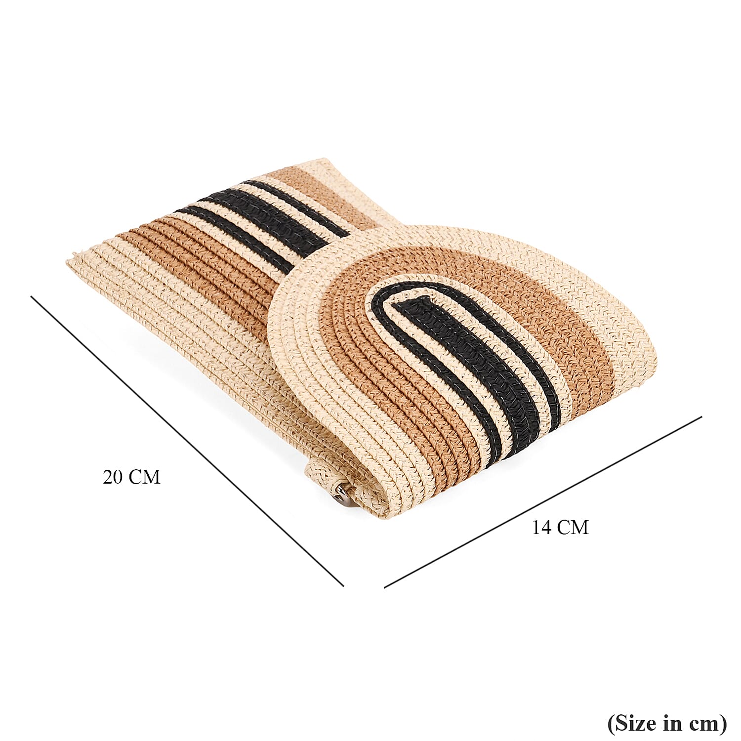 Bohemian Style Casual Summer Straw Crossbody Phone Bag with Striped Pattern - Beige & Khaki Bohemian Style Casual Summer Straw Crossbody Phone Bag with Striped Pattern - Beige & Khaki
