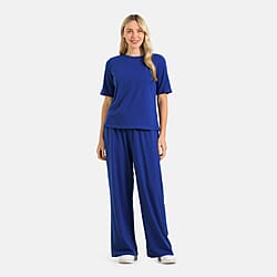Tamsy Stylish Relaxed Fit Co-Ord Set with Wide-Leg Trousers
