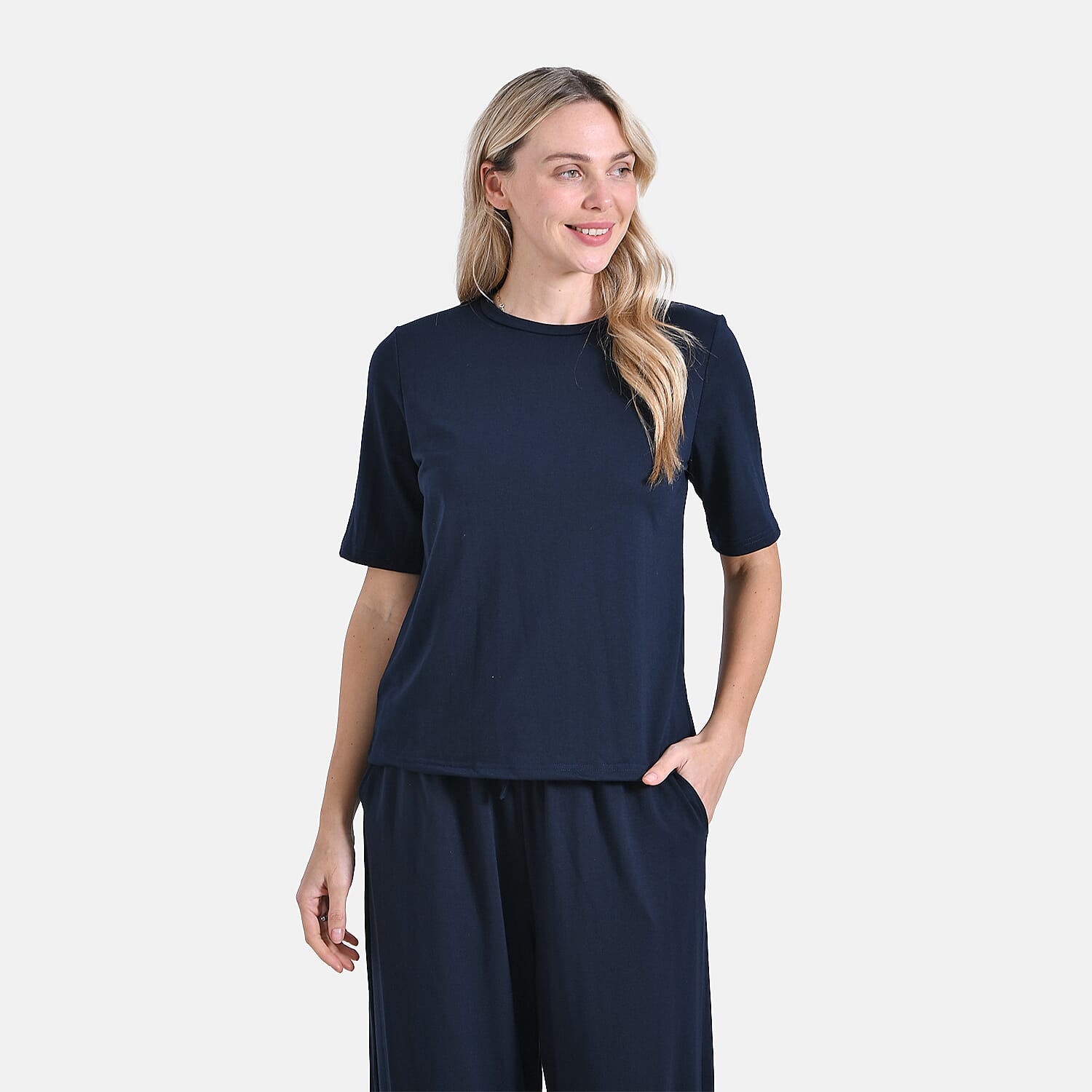 Tamsy Stylish Relaxed Fit Co-Ord Set with Wide-Leg Trousers