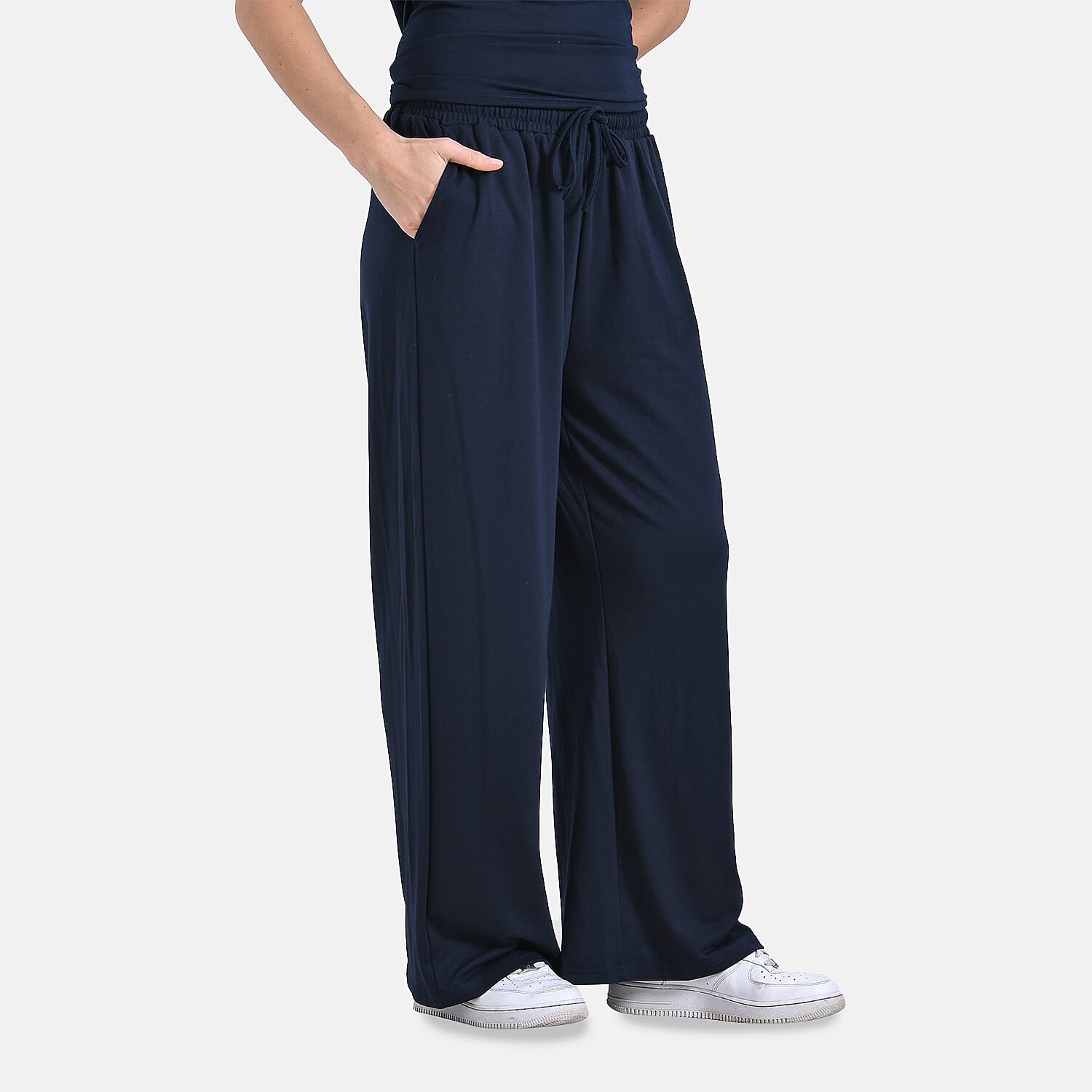 Tamsy Stylish Relaxed Fit Co-Ord Set with Wide-Leg Trousers