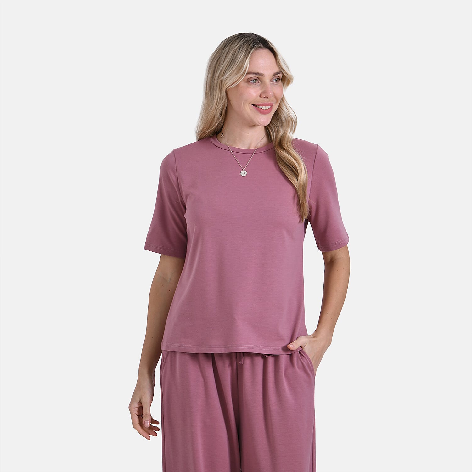 Tamsy Stylish Relaxed Fit Co-Ord Set with Wide-Leg Trousers