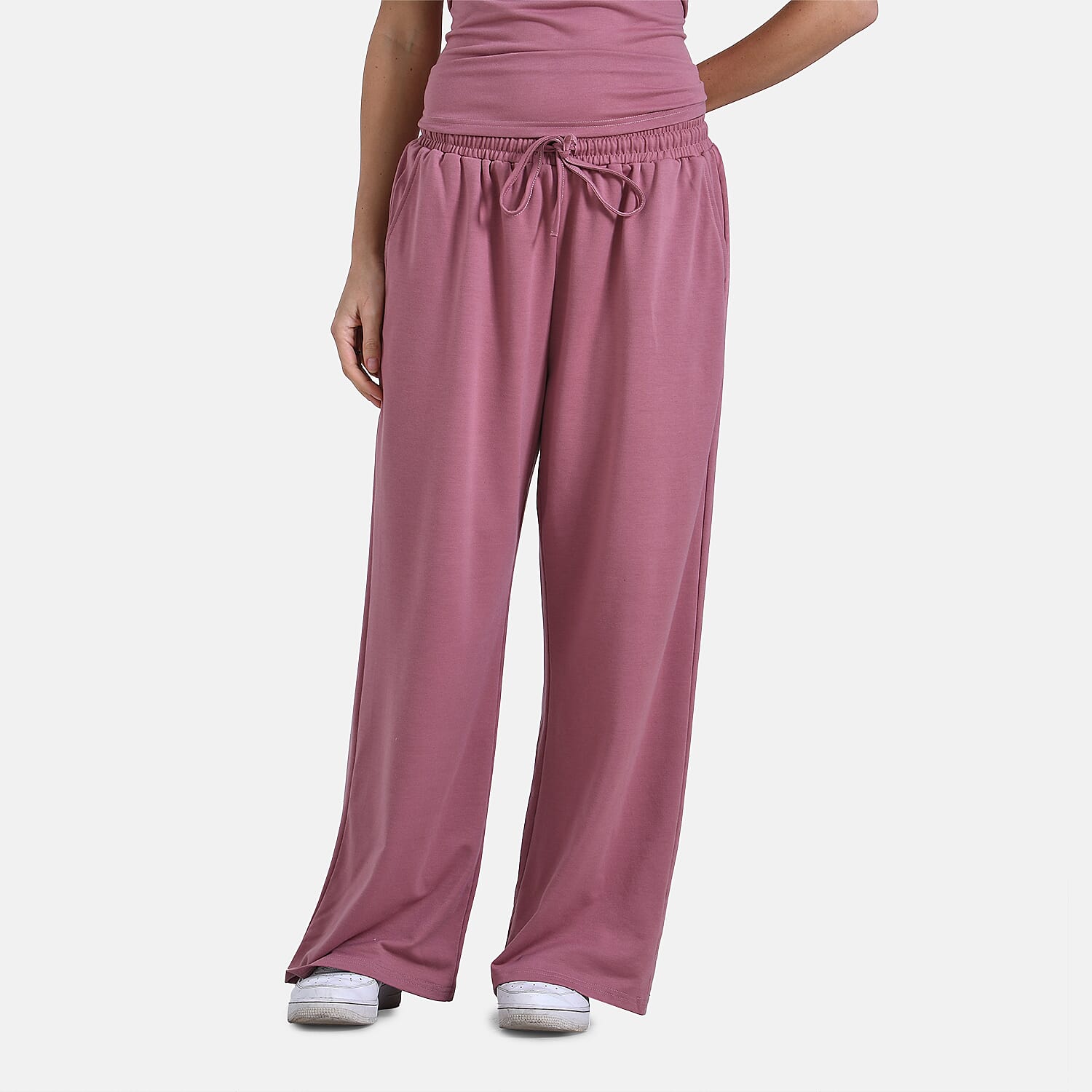 Tamsy Stylish Relaxed Fit Co-Ord Set with Wide-Leg Trousers