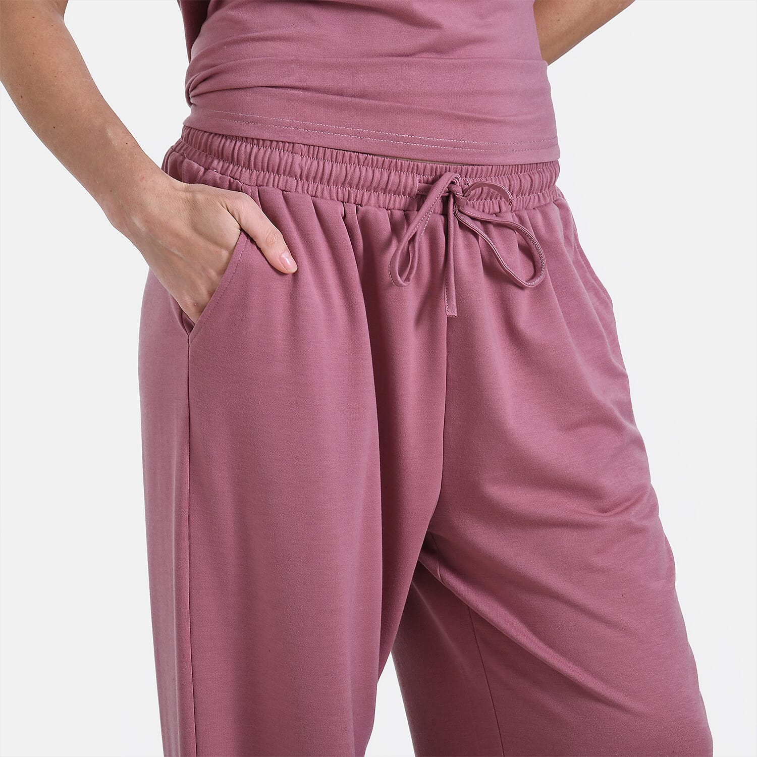 Tamsy Stylish Relaxed Fit Co-Ord Set with Wide-Leg Trousers