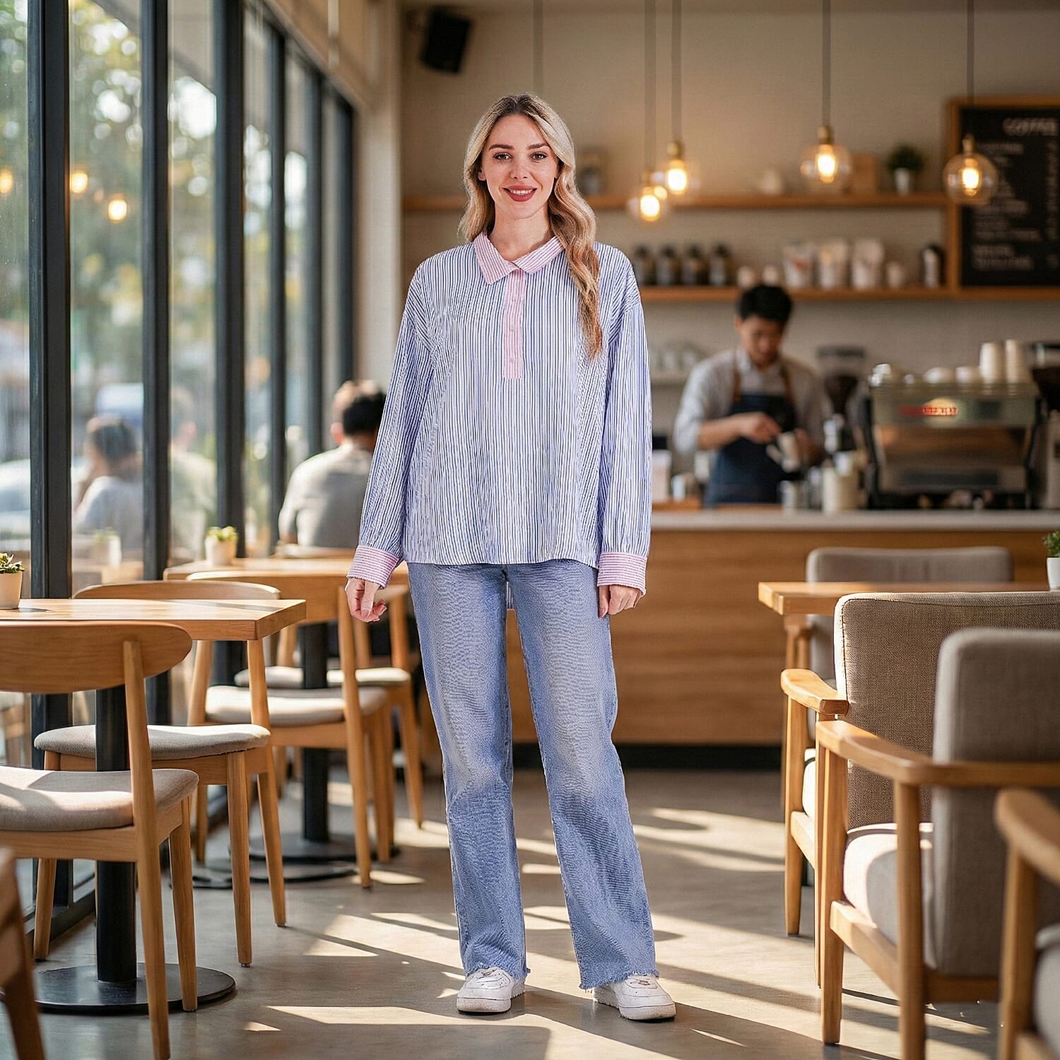 La Marey Colour Block Stripe Design Shirt