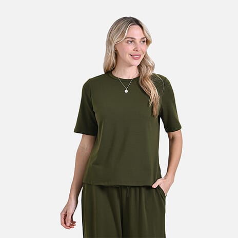 & Maisi Patterned Cord Set (Size - Small) - Green & Navy