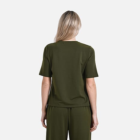 & Maisi Patterned Cord Set (Size - XL) - Green & Navy