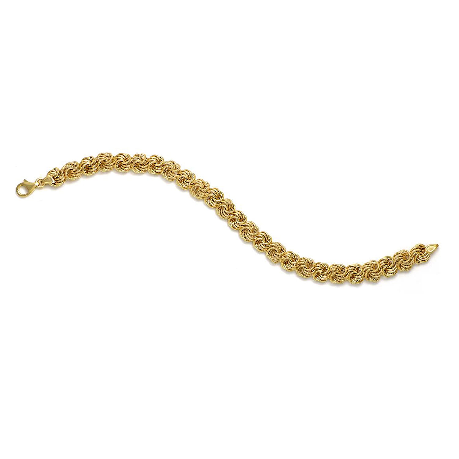 Maestro Collection - 9K Yellow Gold Rosetta Bracelet (Size - 7.5) with Lobster Clasp, Gold Wt. 4.24 Gms.